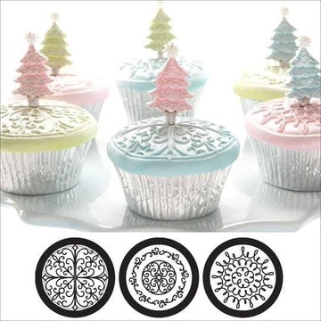 Cupcake and Cookie Texture Tops - Scroll - The Baker's Life