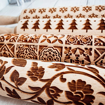 Floral Cookie Rolling Pin - The Baker's Life
