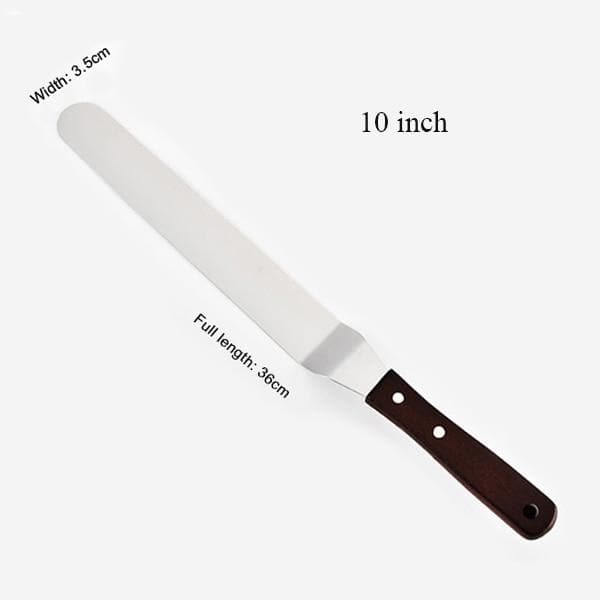 TheBakersLife | Stainless Steel Baking Spatula The Baker's Life Angled 10 inch 