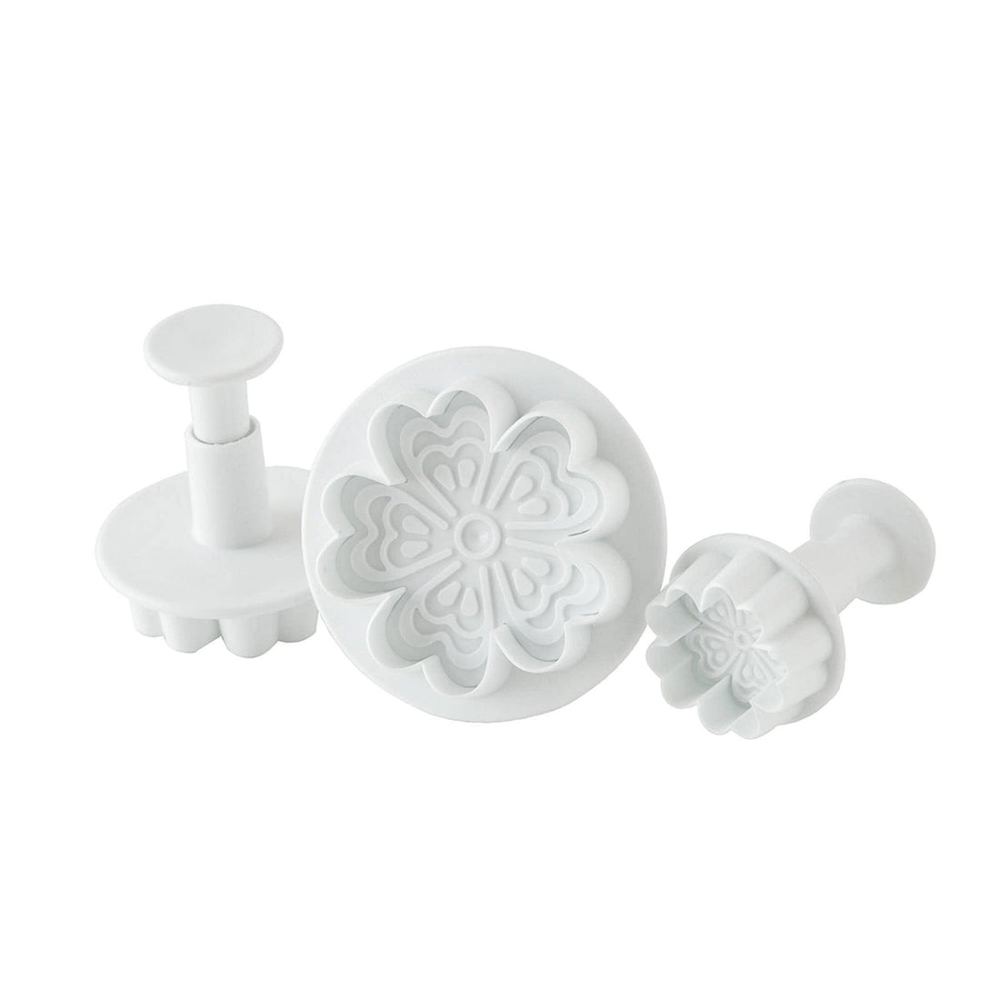 3 Piece Spring Flower Cookie Cutter Stamp - The Baker's Life