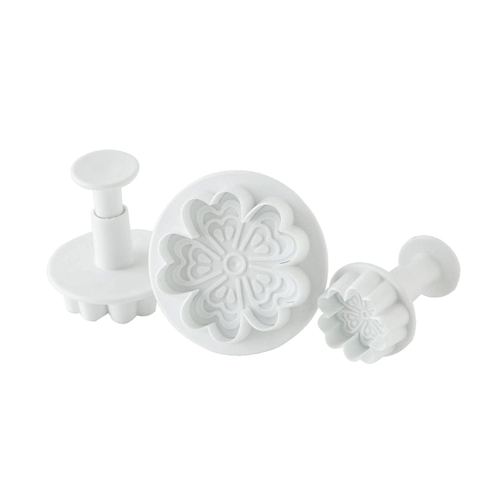 3 Piece Spring Flower Cookie Cutter Stamp - The Baker's Life