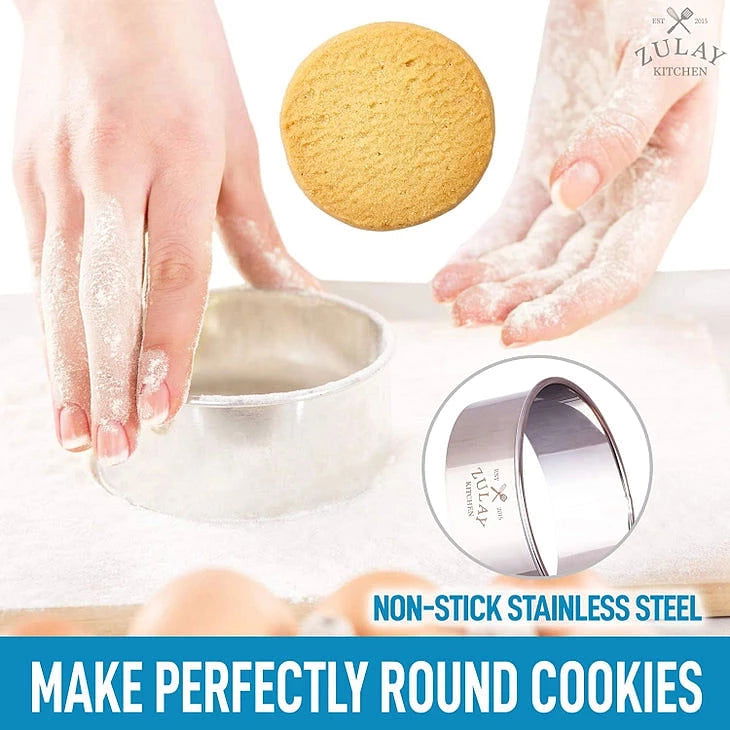 5 Piece Round Cookie Cutter Set - The Baker's Life