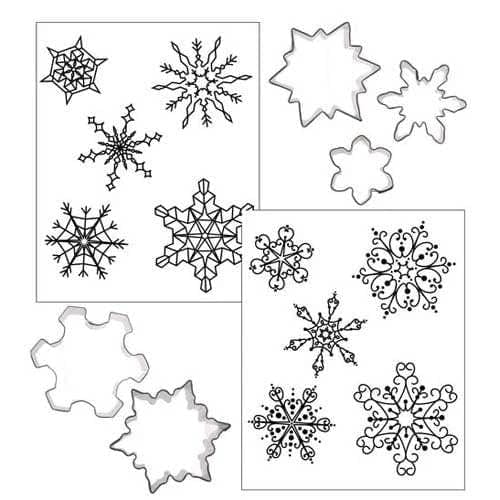 Cookie Cutter Texture Set - Snowflakes - The Baker's Life