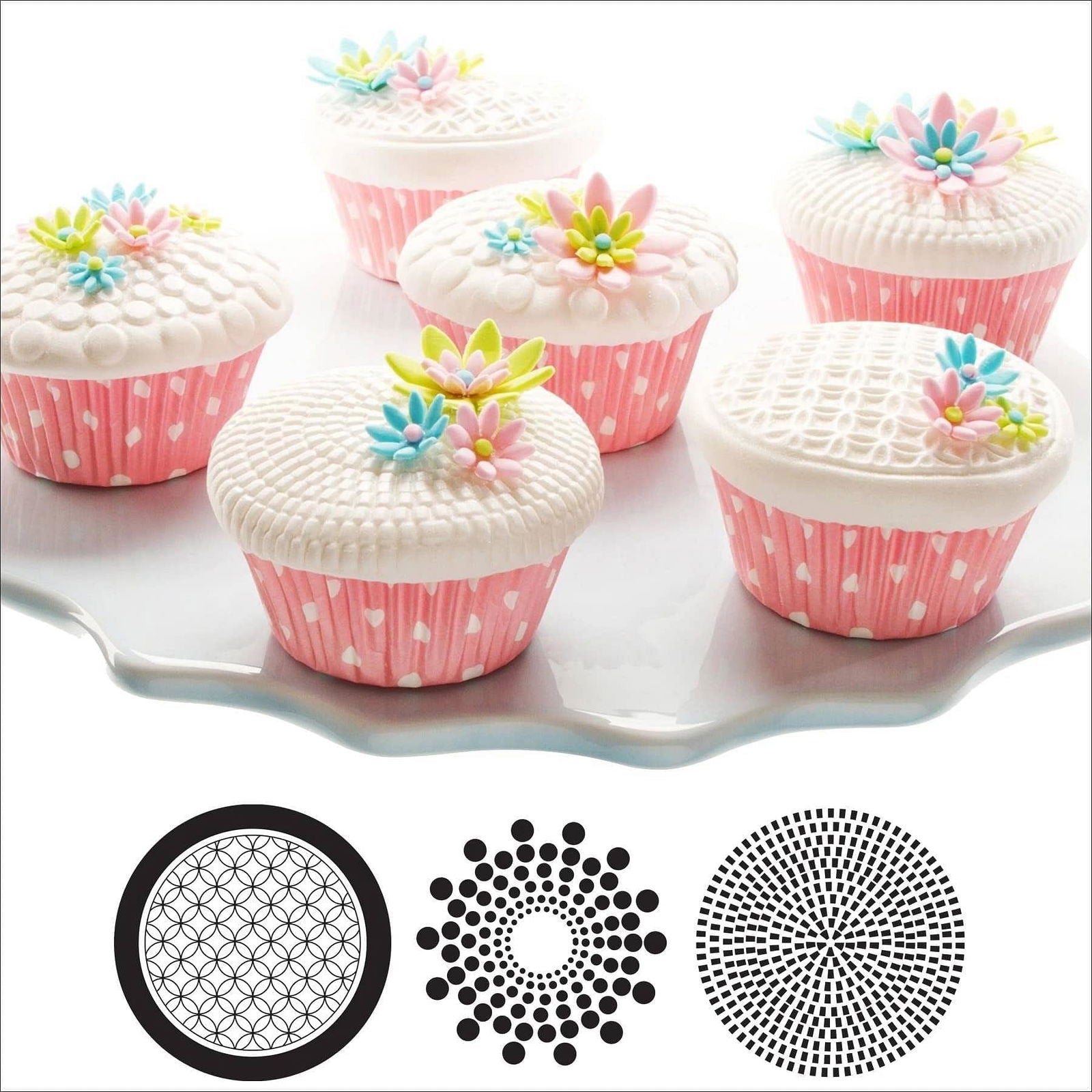 Cupcake and Cookie Texture Tops - Geometric - The Baker's Life