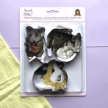 Palm Pets Bunny, Guinea Pig, and Hamster Cookie Cutter Set
